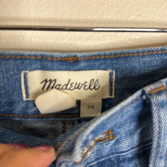 Madewell ladies long v cut denim skirt size 26 modest cute - Picture 4 of 8